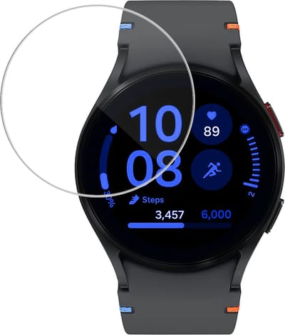 Screenprotector - Geschikt voor Samsung Galaxy Watch FE (40mm) - Sterk & Shockproof - Tempered Glass - Gehard Glas - Beschermglas Screen Cover - Bescherm Protector voor Smartwatch