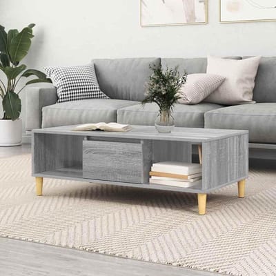 Salontafel met Opbergruimte - Koffietafel Bijzettafel - Woonkamer Inrichten - Praktische Klapdeur - 1035 x 60 x 35 cm