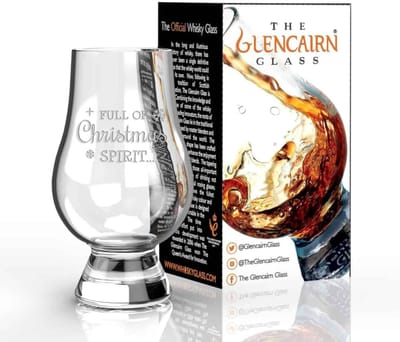 Whiskyglas Gegraveerd Full of Xmas Spirit - Glencairn Crystal Scotland