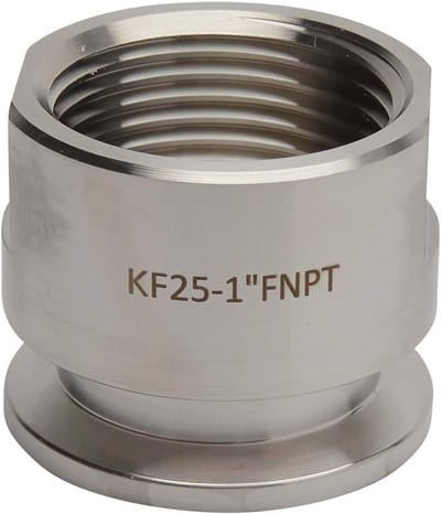 Vacuüm Adapter KF-25 naar NPT Schroefdraad 1 Inch Vrouwelijk RVS