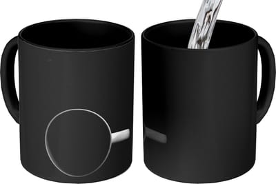 Magische Mok - Foto op Warmte Mokken - Koffiemok - Potlood - Beker - Zwart - Wit - Magic Mok - Beker - 350 ML - Theemok