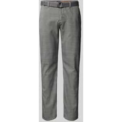 Straight fit stoffen broek met riem