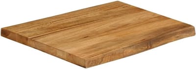 Tafelblad massief mangohout met natuurlijke rand 40x40 cm