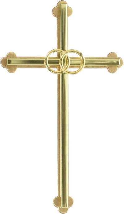 Elegant Gouden Kruis voor Bruiloft & Woondecoratie - 20 cm