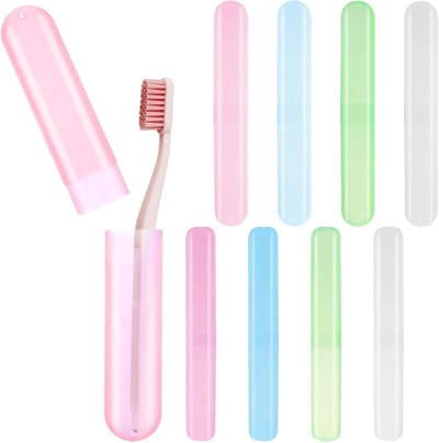 Tandenborstel etuis - Beschermhoesjes - Hygiënisch op reis - Ademend ontwerp - 8 stuks - 4 kleuren