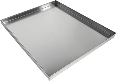 Druppelbak Roestvrij Staal - Lekbak Airco - Water Opvangen - 5cm Diepe Rand - Diverse Maten - Zilver
