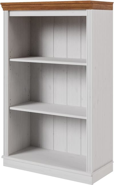 Anita-Boekenkast laag in dennenwitte honing
