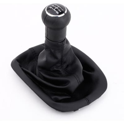 Nieuwe 5-traps Versnellingspookknop met Manchet Zwart PU Leer voor VW Passat B5 Volkswagen zwart