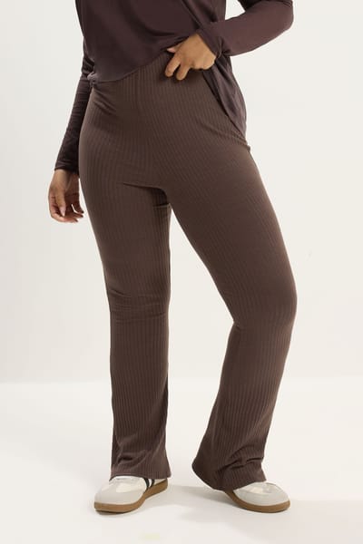 Yours Chocoladebruine Flared Legging Size 76Cm > 42