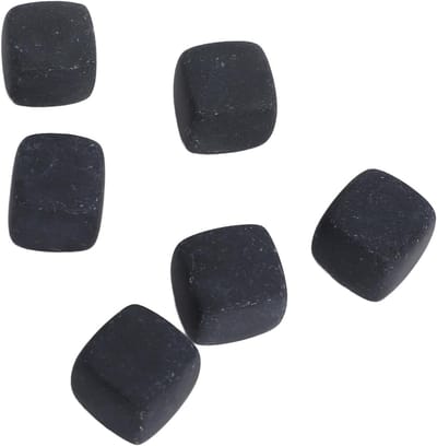 Whiskey Stones Set van Basalt - 6 Stuks Koelstenen voor Whisky, Gin en Wijn - Houd Dranken Onverdund en Versterk de Smaak