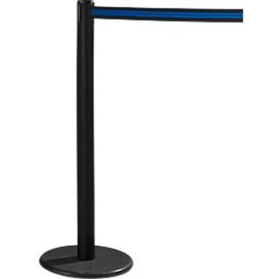 RS-GUIDESYSTEMS® riempaal GLA 28, incl. bodemplaat Ø 330 mm & riemcassette 2,3 m verlenging, 1 stuk, riem zwart/blauw