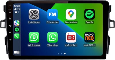 CarPlay autoradio geschikt voor Toyota Auris | 2006 t/m 2012 | Android 13 | Draadloos Apple CarPlay & Android Auto | 2GB + 32GB | 8-Core processor | Davilon | 2025 model | 2006 2007 2008 2009 2010 2011 2012 | Bluetooth & Wifi