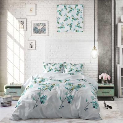 Flower Blush Turquoise 2 persoons 200x200cm