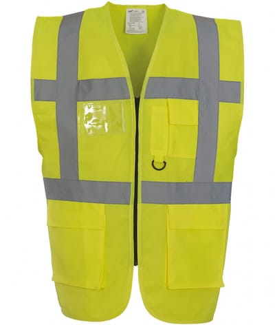 Uitvoerder veiligheidshesje met rits, maat XL Geel
