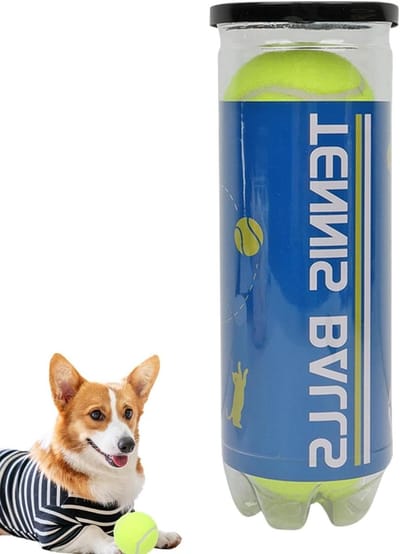 Honden Tennisballen - Speelballen Huisdier - Interactief Spelen - Bijtbestendig Ontwerp - 3 stuks - Fluorescerend Groen