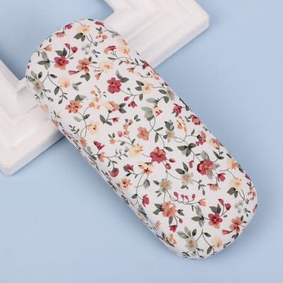Eenvoudig opvouwbaar brillenetui-Harde brillenkoker voor mannen- vrouwen en kinderen - Brillenkoker met bloemenprint- draagbaar-wit