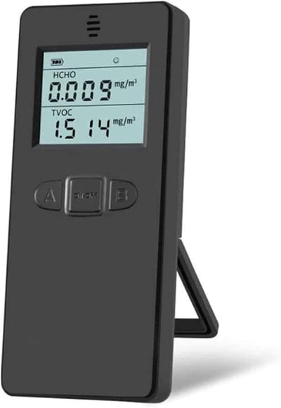Luchtkwaliteit Tester - HCHO Detector - Binnenlucht Meten - Dubbele Convectie - 12.7x5.3x1.8cm - Zwart