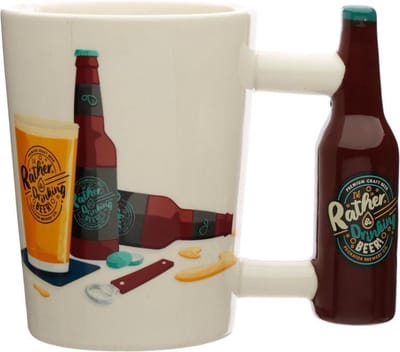 Puckator - Mok / Beker - Bierfles - Rather Drinking Beer! - Keramiek