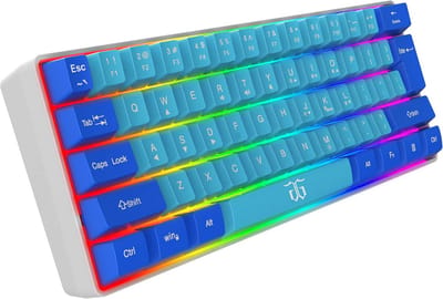 60% Bedraad Gaming Toetsenbord - RGB Verlichting, Waterdicht, Mechanisch Gevoel, Compact Minitoetsenbord voor PC & Mac