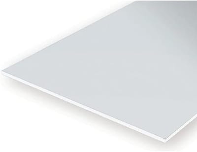 evergreen 9030 witte polystyreenplaat, 150 x 300 x 0,75 mm, 2 stuks