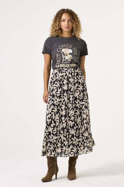 GARCIA Dames Print Rok Zwart