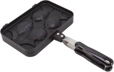 Dubbelzijdige Pan - Wafelijzer Pot - Ontbijt Bakken - Antiaanbaklaag - 22.5 x 36.5 cm - Rood
