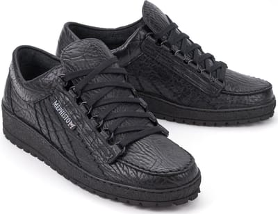 Mephisto Rainbow Leren Zwarte Wandelschoenen voor mannen - Mamouth 714