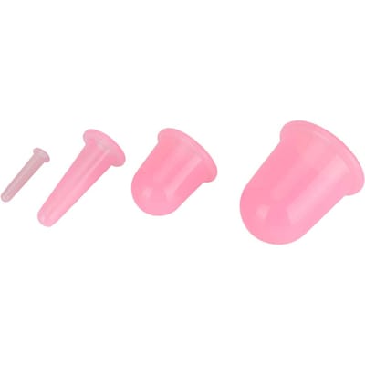 4 Stuks Cupping Cup Vacuüm Lichaamsmassage Hulp Anti Cellulitis Siliconen Gezondheidszorg Tool Roze pink