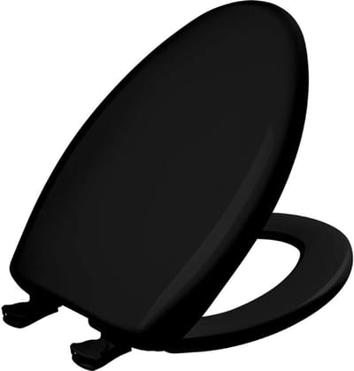 Toiletbril - Zitting Deksel - Badkamer Comfort - Langzaam Sluitend - Langwerpig Model - Zwart