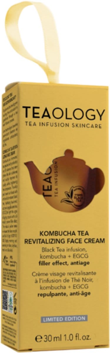 Teaology Tea Box Kombucha Tea Hydraterende Crème 30 ML – Verjongende Gezichtsverzorging Met Probiotisch Kombucha-Extract En Antioxidanten – Intensief Hydraterend, Beschermend, Vegan & Geschikt Voor Alle Huidtypes – Mini Verzorgingsbox - Cadeautip!