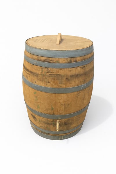 Tuinmaak Houten Regenton met kraan en deksel – 225 liter