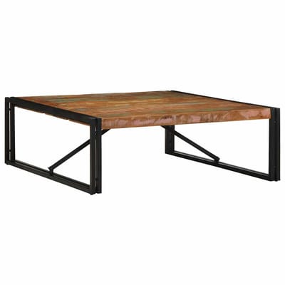 vidaXL - Salontafel - 100x100x35 - cm - massief - gerecycled - hout - meerkleurig