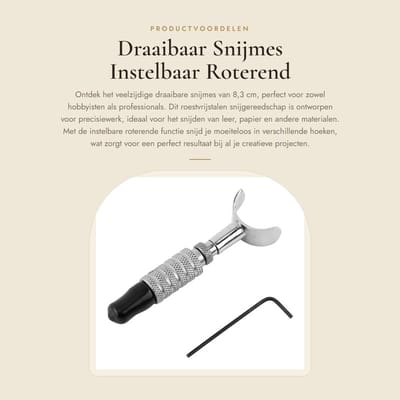 Dailygoods- Snijmes 8,3 cm - Roterend Mes - Roestvrij Staal - Snijgereedschap - Professioneel - Hoogwaardige Kwaliteit