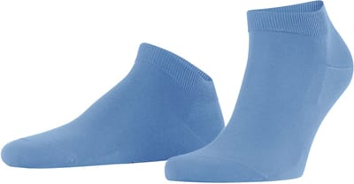 FALKE ClimaWool kort eenkleurig wol lyocell sneakersokken enkelsokken heren blauw - maat 39-40