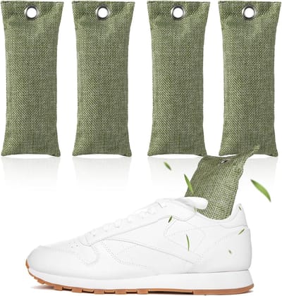Actieve Kool Zakjes - Geur Absorberend - Frisse Lucht Creëren - Herbruikbaar Zonlicht Activering - 4 Stuks 75g - Groen