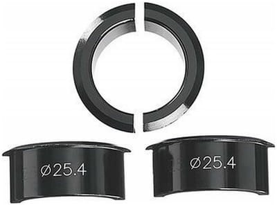 Ergotec 25.4 mm Stem 31.8 mm Adapter - 4 stuks - aluminium 6061 - zwart