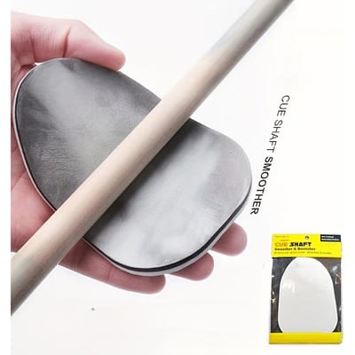 1 Polisseur de Manche de Queue de Billard en Caoutchouc Noir - Outil de Maintenance Double Face pour Queue de Billard avec Poudre Abrasive Blanche pour une Performance de Queue Fluide, Entretien de la Pointe de Queue 1pc gray