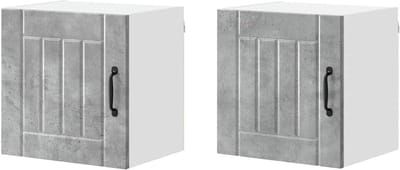 Keukenkastjes Set - Wandkasten - Keuken Opbergen - Strak Design - 40x40cm - Betongrijs