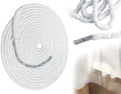 Solidchoice- Gordijnlood Gladde Verzwaarde Loodketting - Gordijngewichten - Loodlijn voor Buiten - Hangend Loodkoord - 6M, 50g/M - Hoge Kwaliteit - Gordijngewicht