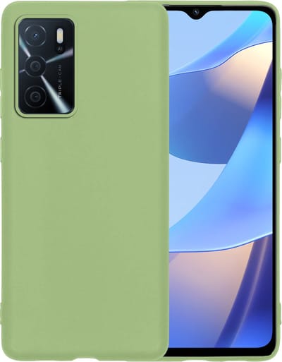 Hoesje - Geschikt voor OPPO A16s - Sterk & Shockproof - Siliconen Case - Hoes Cover - Telefoonhoes - Groen