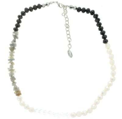 Behave - Ketting met facet geslepen kralen en natuursteen