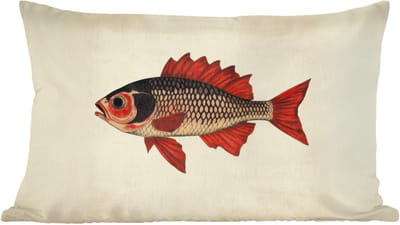 Sierkussens - Kussentjes Woonkamer - 60x40 cm - Schubben - Rood - Vis - Vinnen