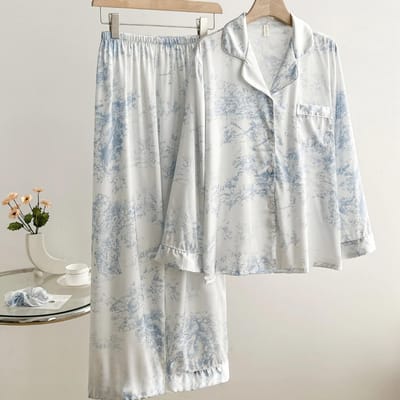 Lente Herfst Dames Pyjama Broek Set Luxe Veer Roze Bruid Bruiloft Nachtkleding Cadeau Sexy Losse Satijn Huiskleding Loungewear XL
