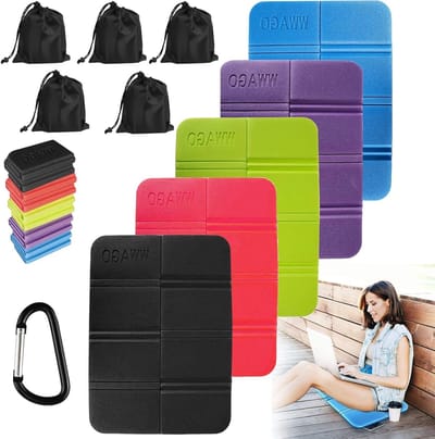 Vouwbare en Waterdichte Zitkussens voor Buiten - 5 Stuks, Perfect voor Tuin, Camping en Picknick (5 Kleuren)