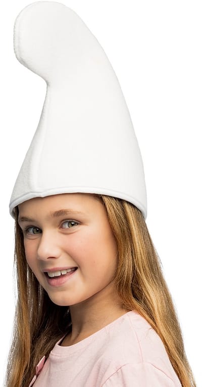 Boland - Hoed Elf wit Wit - 58 - Volwassenen - Unisex - Grappig - Fout- Fantasy-