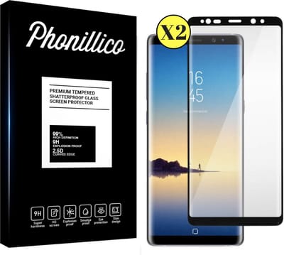 Screenprotector voor Samsung Galaxy Note 8 - 2 stuks Beschermglas van glas Transparante glazen schermbeschermfolie met zwarte randen
