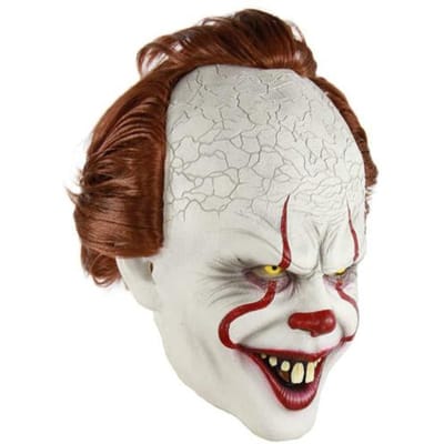 Pennywise Clown Masker Stephen King's IT Halloween Cosplay Volledig Masker Kostuum gray