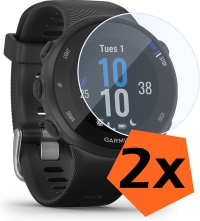 Screenprotector - Geschikt voor Garmin Forerunner 45 Screenprotector Bescherm Glas - Screen Protector Geschikt voor Garmin Forerunner 45 Screenprotector Tempered Glass - 2 PACK