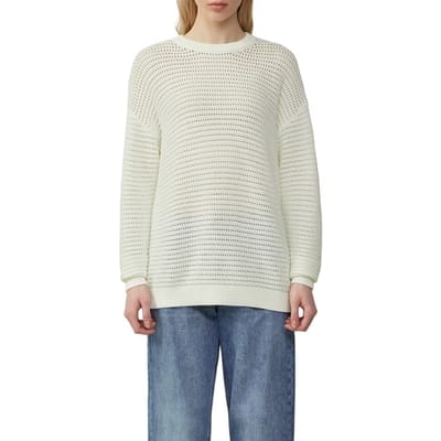 s.Oliver -qs Pullover Offwhite Maat: M | Gebreide Truien Outlet | Dames | Wit
