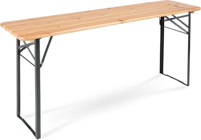 Set van 2 Houten Tuintafel Banken 177 cm Natuurlijke Bierbank Set voor Buiten